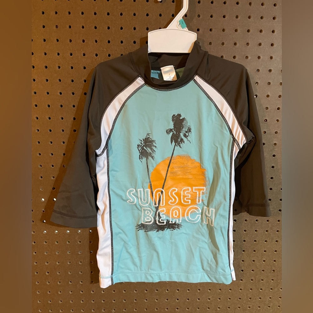 Kids Swim Shirt - Blue and Black